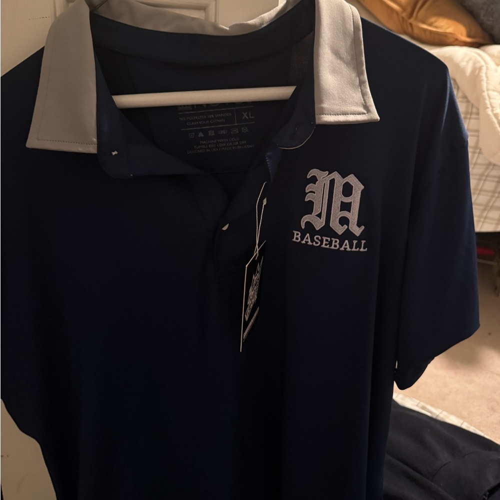 Middlebury College Navy Blue Baseball golf Polo Shirt